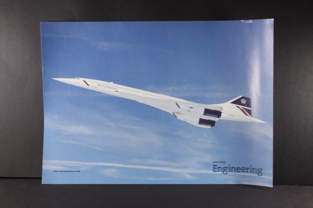 1980s British Airways Concorde Travel Poster 11.5 X 16.5 Photo ...