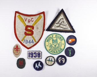 CHOOSE vintage sewing patch VCR 1944 LL 1938 Scout badges, girl guide merit badges, sewing patch repair bomberjacket sew on patch