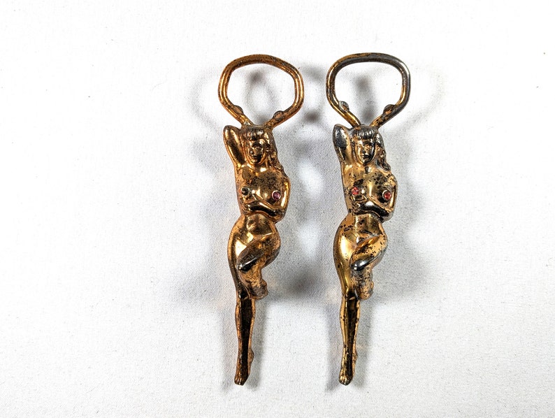 CHOOSE Nude girl / Naked Woman / Sexy pinup metal Bottle Opener, Vintage Erotik adult bar wares, female forms Cap Bottle Opener image 8