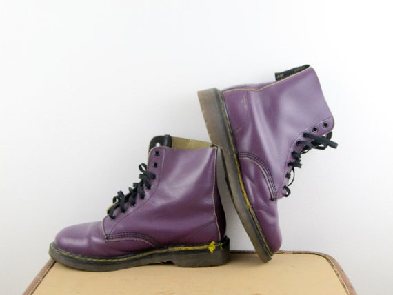 dr martens womens purple boots