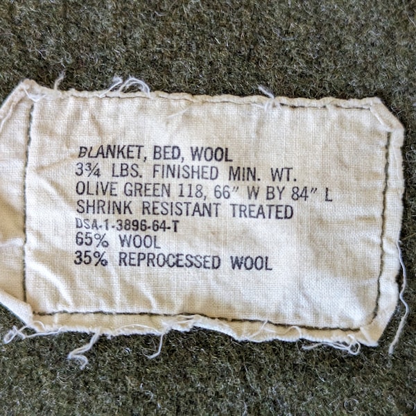 Army Wool Blanket Etsy
