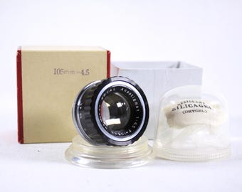 Objetivo ROYAL Anastigmat vintage de 105 mm (1:4,5), caja original, ampliadora de cuarto oscuro japonesa