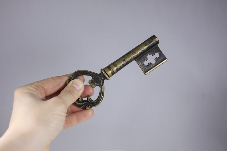 Heavy metal mansion Key bottle opener and cork screw, key to the Castle or Estate, gift for student or young adult image 4