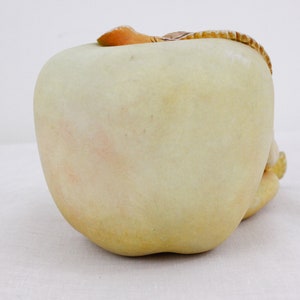 Vintage 'apple boy' surrealist sculpture by Ismael Franco, ceramic surreal art figure image 5