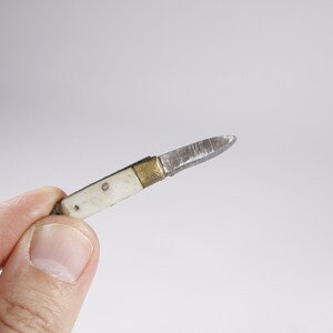 CHOOSE Antique quill knife 1, miniature pocket knife, micro pen knife, chatelaine keyring small folding knife image 6