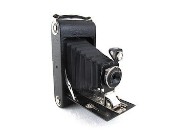 Antique Seneca Trio Folding Bellows camera, Classic film camera 1915-1925, Scout 3A