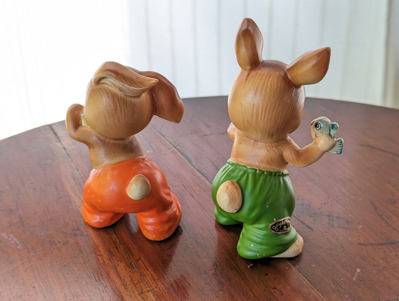 CHOOSE Vintage Josef Originals bunny figurine, bunny hutch series brown rabbit figurine, peter rabbit nursery decor image 5