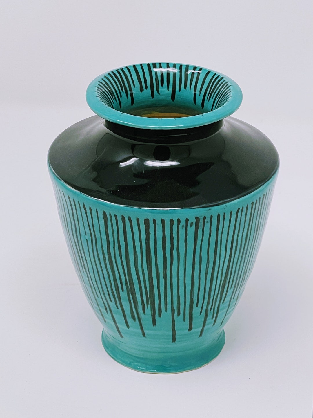 Handmade Linear Vase Wheelthrown Modern Vase Ceramic Etsy