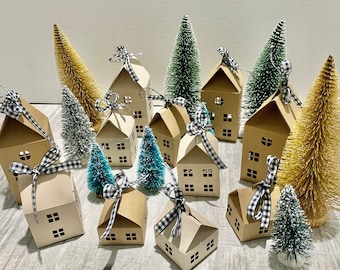 Advent Calendar Christmas Village Kit, Christmas DIY kit, Fill your own advent kit, Gingerbread house kit DIY, Make Your Own Holiday village