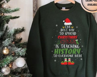 History teacher Christmas shirt, Funny social studies teacher sweatshirt, Historian shirt, History teacher tee, History Teacher gift