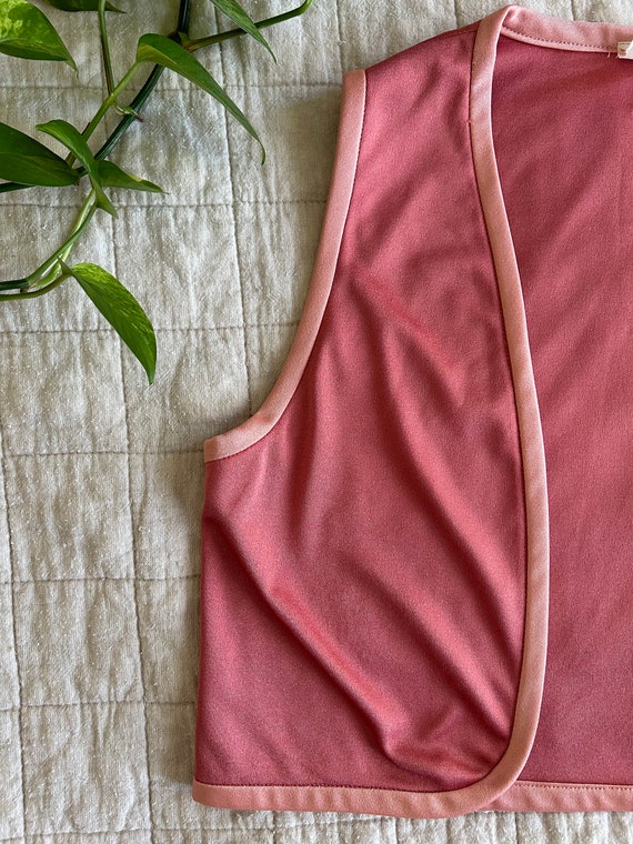 Lightweight Dusty Pink Poly Vest - image 2