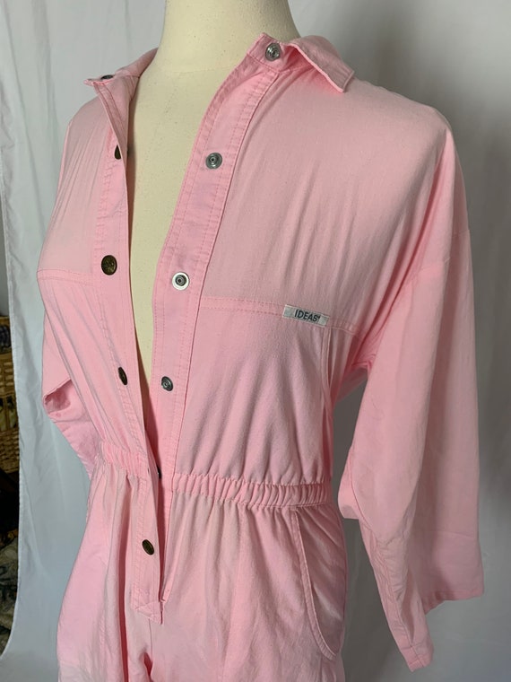 Ideas 1980's Bubblegum Pink Cotton Jumpsuit