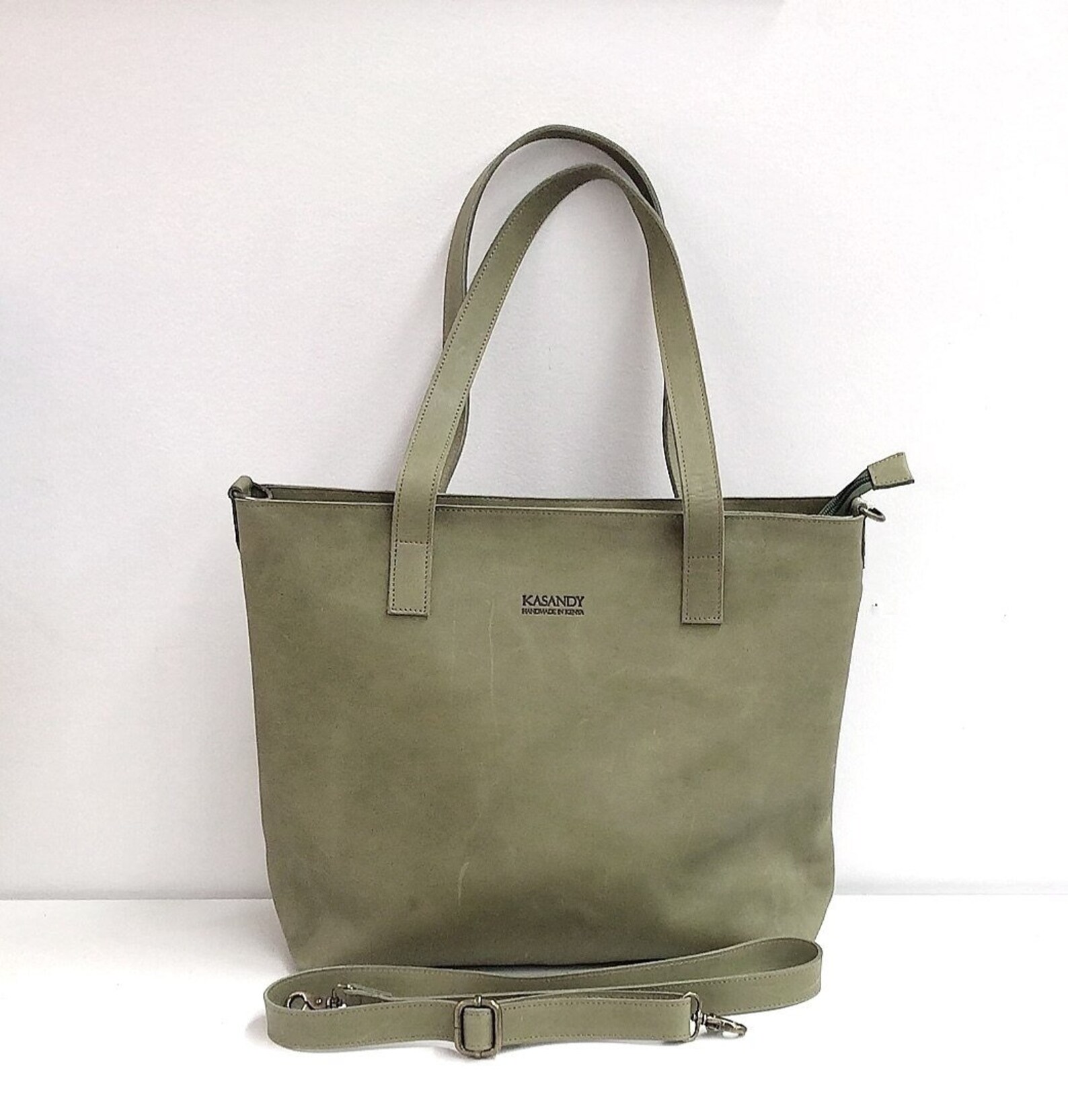 Leather Tote Bag for Women Olive Green Tote Bag Genuine Etsy