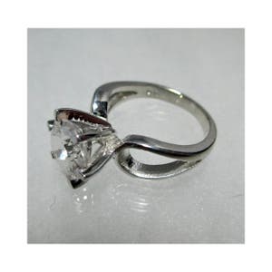 9 mm Faceted Round Herkimer Diamond Ring - Sterling Silver - ADM450