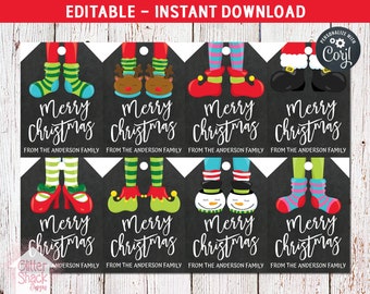 christmas gift tags etsy
