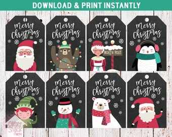 christmas gift tags etsy