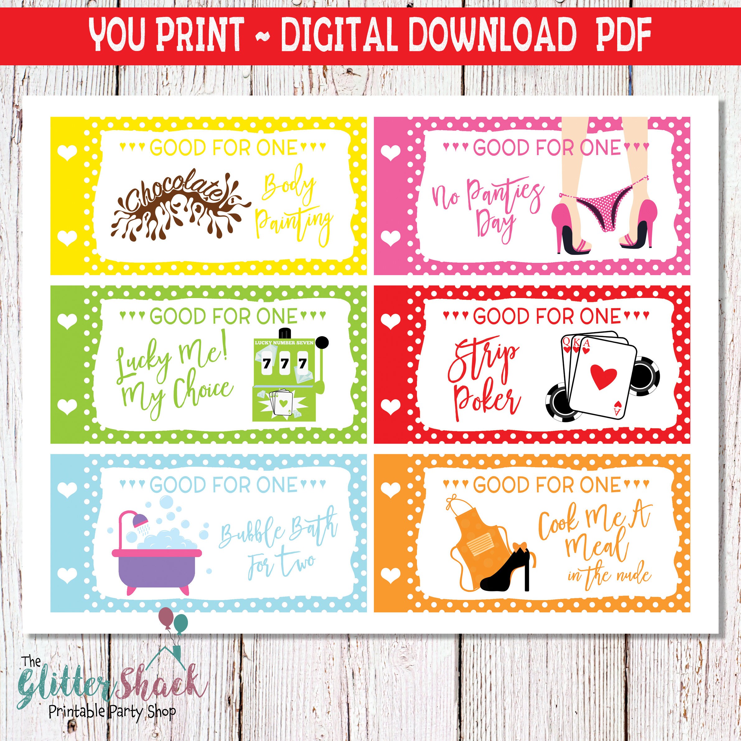 Printable Naughty Love Coupons For Men Husband Boyfriend Sexy | Etsy