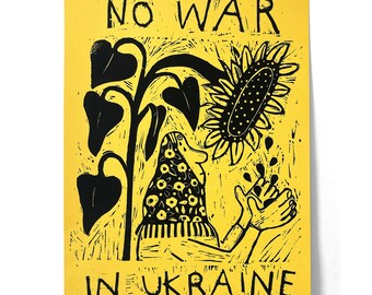No War In Ukraine - Limited Edition Silkscreen Poster for Ukrainian Aid