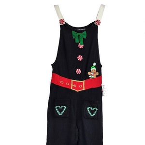 Ugly christmas sweater overalls store
