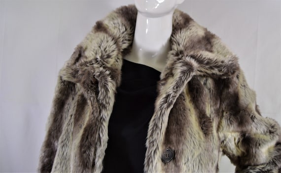 Coldwater Creek Faux Fur Winter Coat Brown Tan Womens Sz M 10 12 Luxurious Etsy