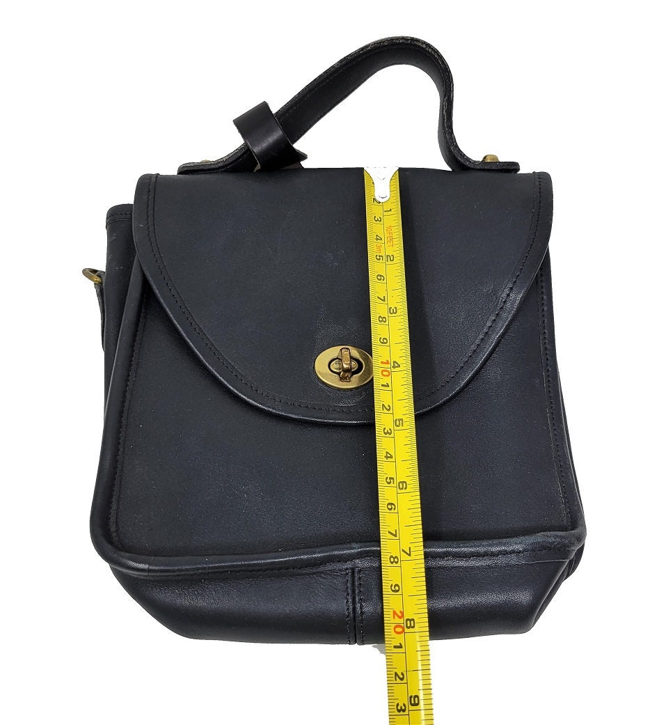 Vintage Laura USA Natural Leather & Solid Brass Crossbody