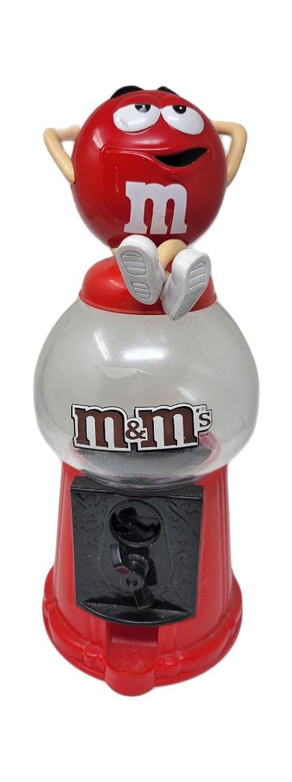 M&M's Dispenser キャプテンレッド Vintage RED M & M's Candy Dispenser - Etsy