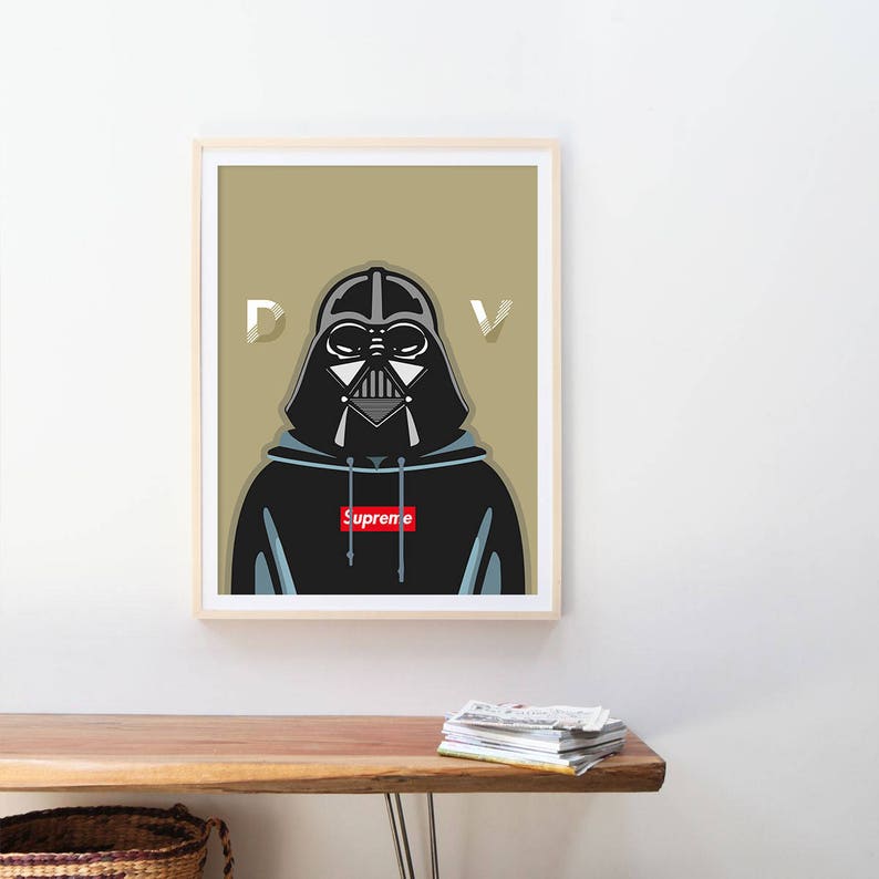 Darth Vader Wall Art Darth Vader Decor Star Wars Poster Etsy