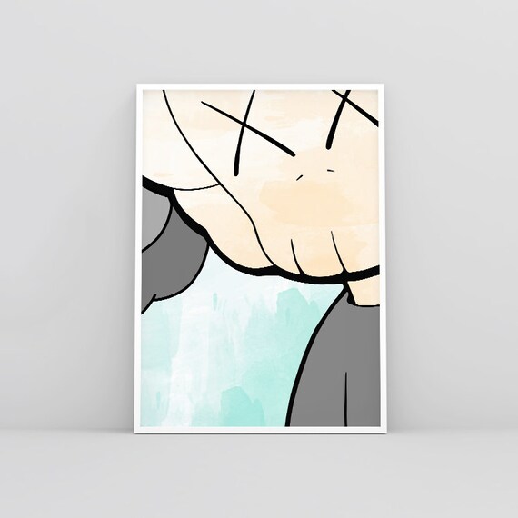 Kaws Art Print Kaws Kaw Kaws Poster Kaws Print Watercolor Etsy
