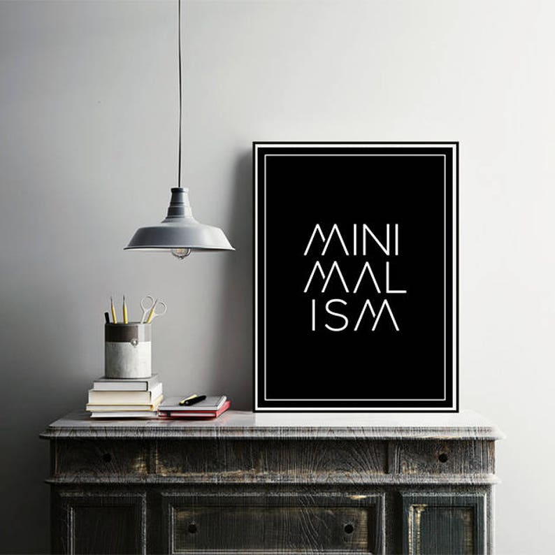 Black and White Minimalism Wall Art Minimalist Wall Print | Etsy