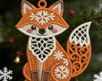 FSL Winter Fox - Free Standing Lace Machine Embroidery Designs