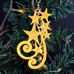 FSL スターオーナメント - フリースタンディングレースマシン刺繍デザイン 即時ダウンロード 4x4フープ APE3377-009