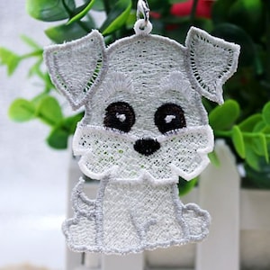 FSL Puppy - フリースタンディングレースマシン刺繍デザイン 即時ダウンロード 4x4フープ APE3424-005