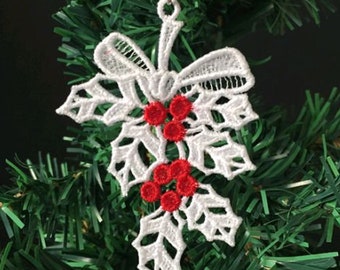 FSL Dazzling Christmas - Free Standing Lace Machine Embroidery Designs Instant Download 4x4 hoop APE2847-003