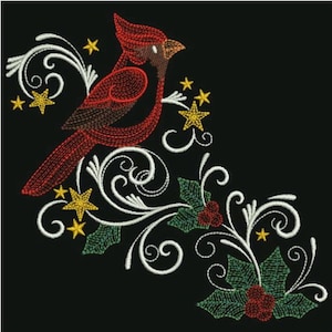 Cardinal - The Magic Of Christmas - Machine Embroidery Designs embroidery pattern Instant Download 5x5 6x6 8x8 hoop APE3393-06