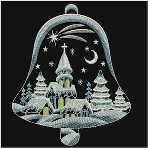 Winter Scenery - Machine Embroidery Designs Instant Download 5x5 6x6 8x8 hoop APE3514-001