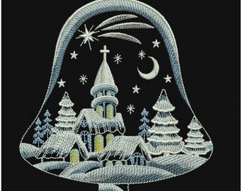 Winter Scenery - Machine Embroidery Designs Instant Download 5x5 6x6 8x8 hoop APE3514-001