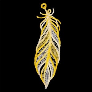 FSL 多彩なフェザー - フリースタンディングレースマシン刺繍デザイン 即時ダウンロード 4x4フープ APE3098-008