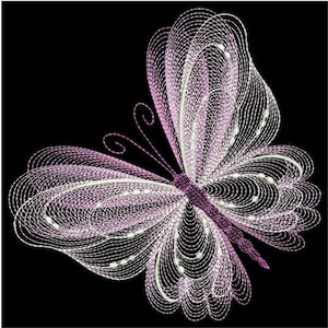 Butterfly Wings, Fluttering Beauty, Graceful Insect - Machine Embroidery Designs Instant Download 4x4 5x5 6x6 hoop SCA0302-001