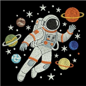 Odisea Espacial, Viajero Galáctico, Explorador Celestial - Diseños de Bordado a Máquina Descarga Instantánea para Bastidores de 4x4, 5x5 y 6x6 pulgadas SCA1611-004