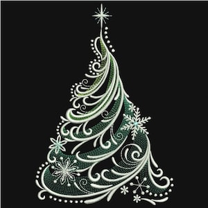 The Magic Of Christmas Tree - Machine Embroidery Designs Instant Download 5x5 6x6 8x8 hoop APE3237-001