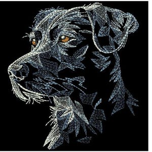 Shadow Canine, Midnight Dog Portrait, Threaded Canis - Machine Embroidery Designs Instant Download 4x4 5x5 6x6 hoop APE4004-005
