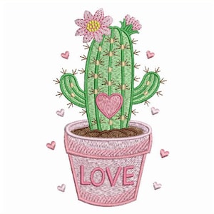 Love Bloom, Desert Charm, Prickly Affection - Machine Embroidery Designs Instant Download 4x4 5x5 6x6 hoop SCA1601-008