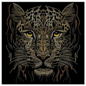 Leopard Portrait - Machine Embroidery Designs Instant Download 6x6 7x7 8x8 hoop SHE5535-004