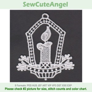 FSL White Christmas - Free Standing Lace Machine Embroidery Designs Instant Download 4x4 hoop APE2646-003