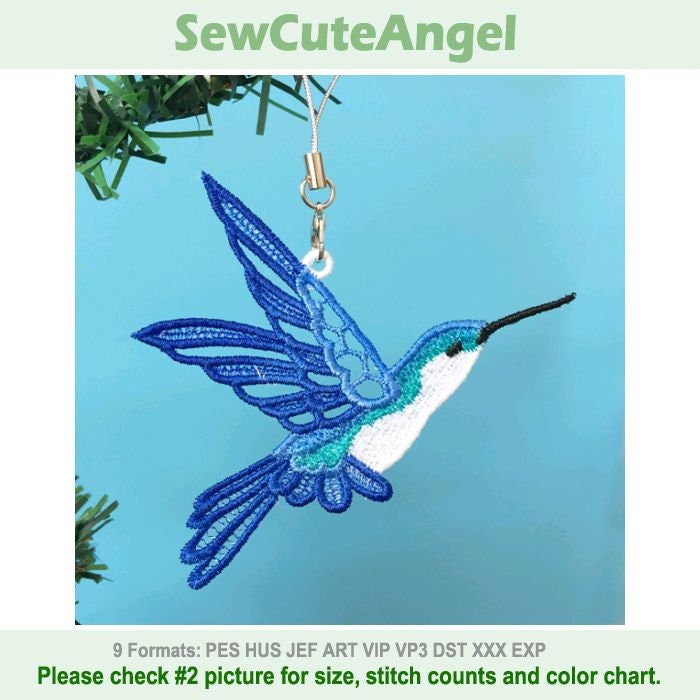 FSL Hummingbird - Free Standing Lace Machine Embroidery Designs