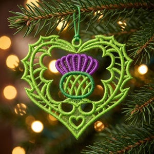 FSL アザミハート、ロイヤルアザミ - フリースタンディングレースマシン刺繍デザイン 即時ダウンロード 4x4 フープ SCA0448-005