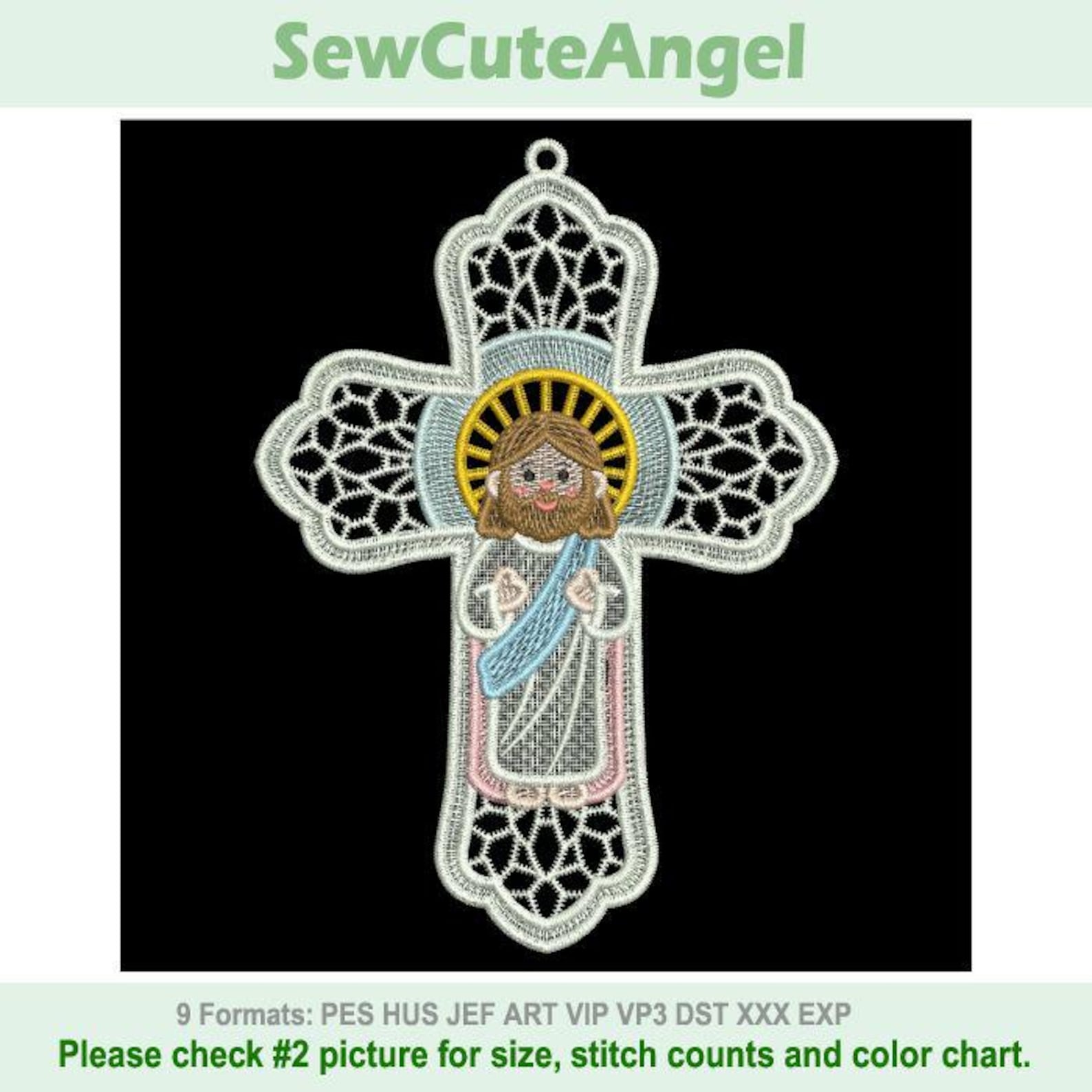 FSL Jesus Cross - Free Standing Lace Machine Embroidery Designs Instant ...