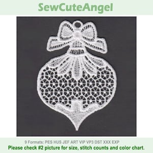 FSL Dazzling Christmas - Free Standing Lace Machine Embroidery Designs Instant Download 4x4 hoop APE2391-003