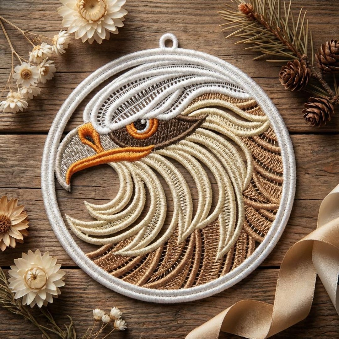 FSL Eagle - Free Standing Lace Machine Embroidery Designs Instant