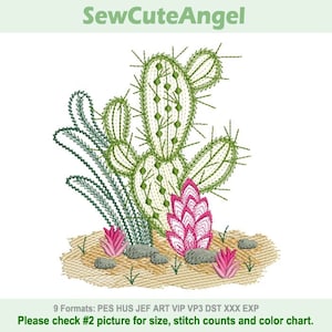 Cactus 2 - Machine Embroidery Designs Instant Download 4x4 5x5 hoop APE2221-006